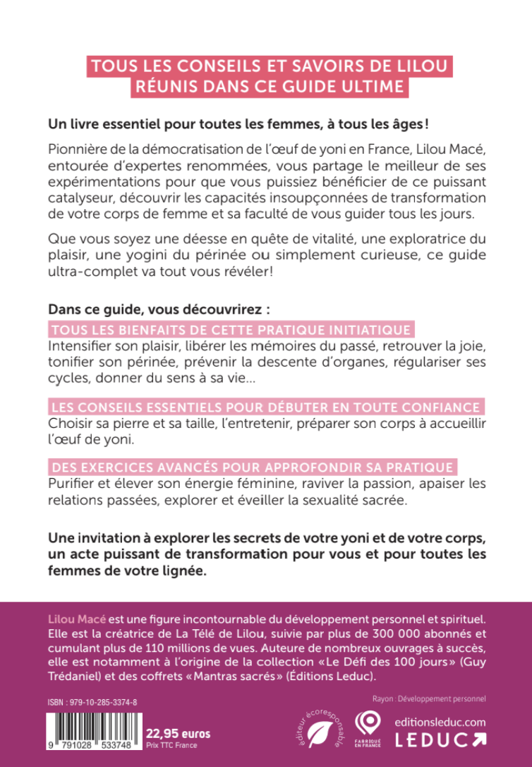 Précommande - Le guide complet de l'œuf de Yoni - Lilou Macé