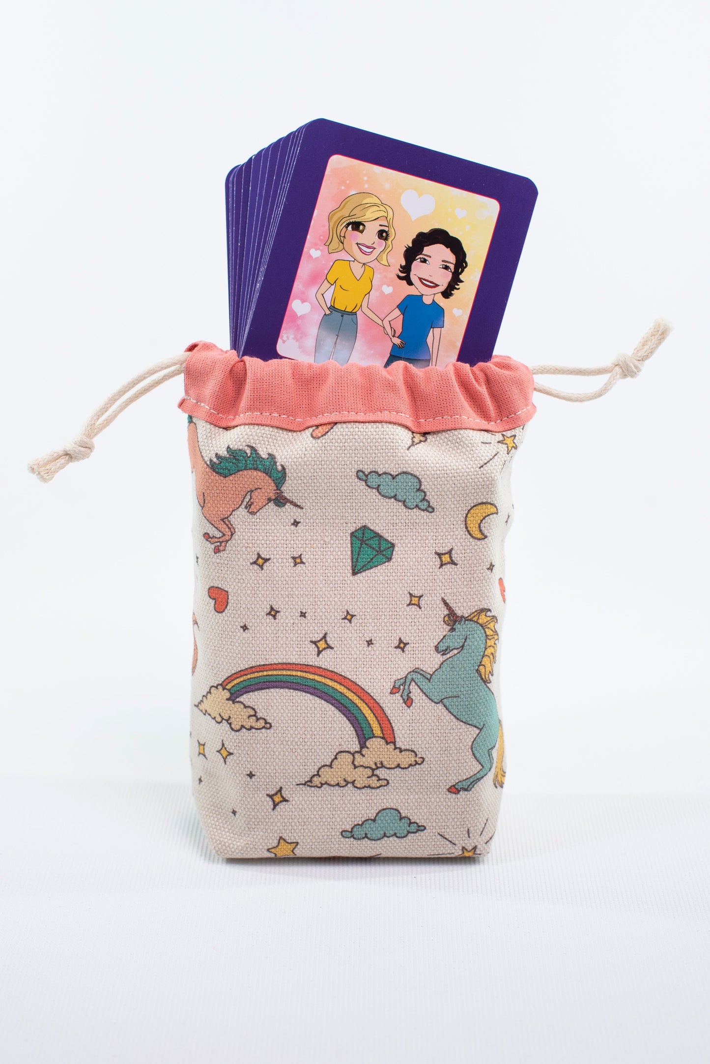 Pochette "ARC-EN-CIEL" pour cartes (2 tailles)