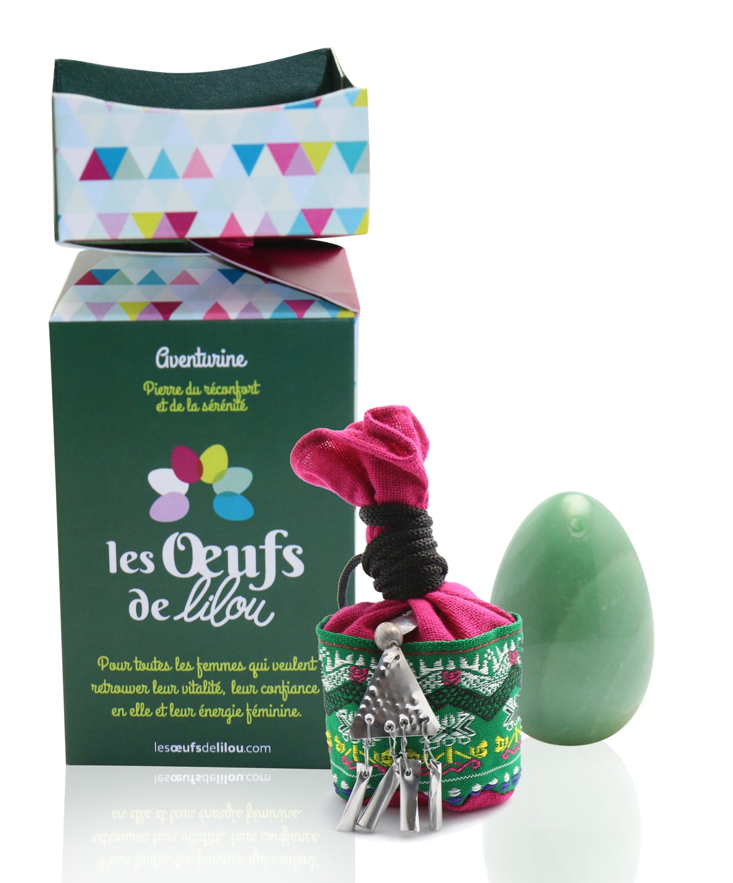 Kit complet Œuf de Yoni Aventurine PETIT PERCÉ