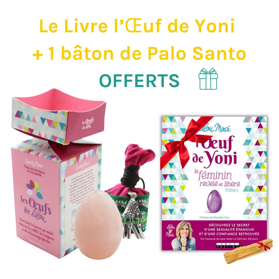 Kit complet Œuf de Yoni Quartz Rose MOYEN PERCÉ, douceur et confiance en soi 🎁 Offre spéciale