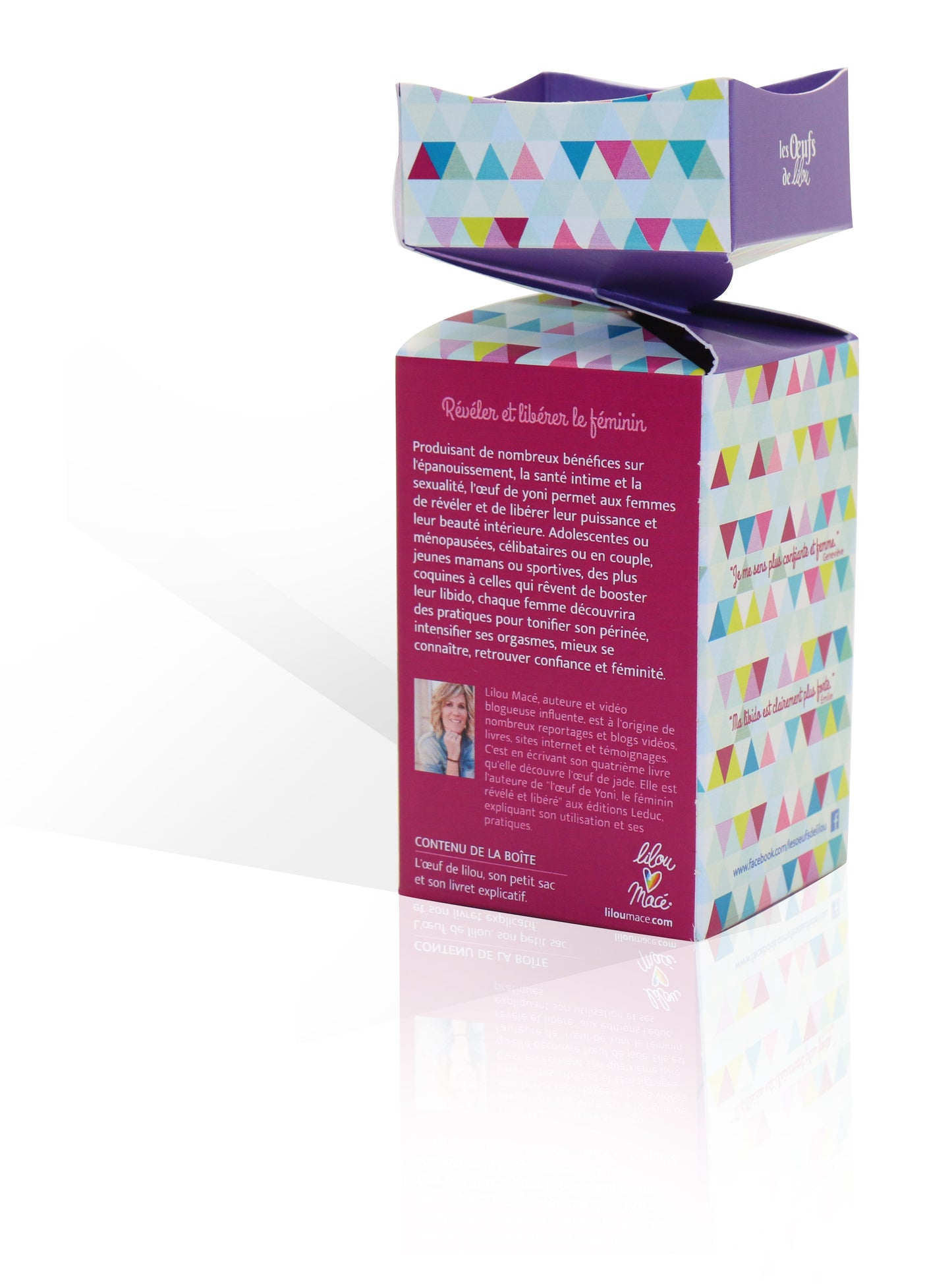 Kit complet Œuf de Yoni Améthyste GRAND PERCÉ, pierre de la spiritualité