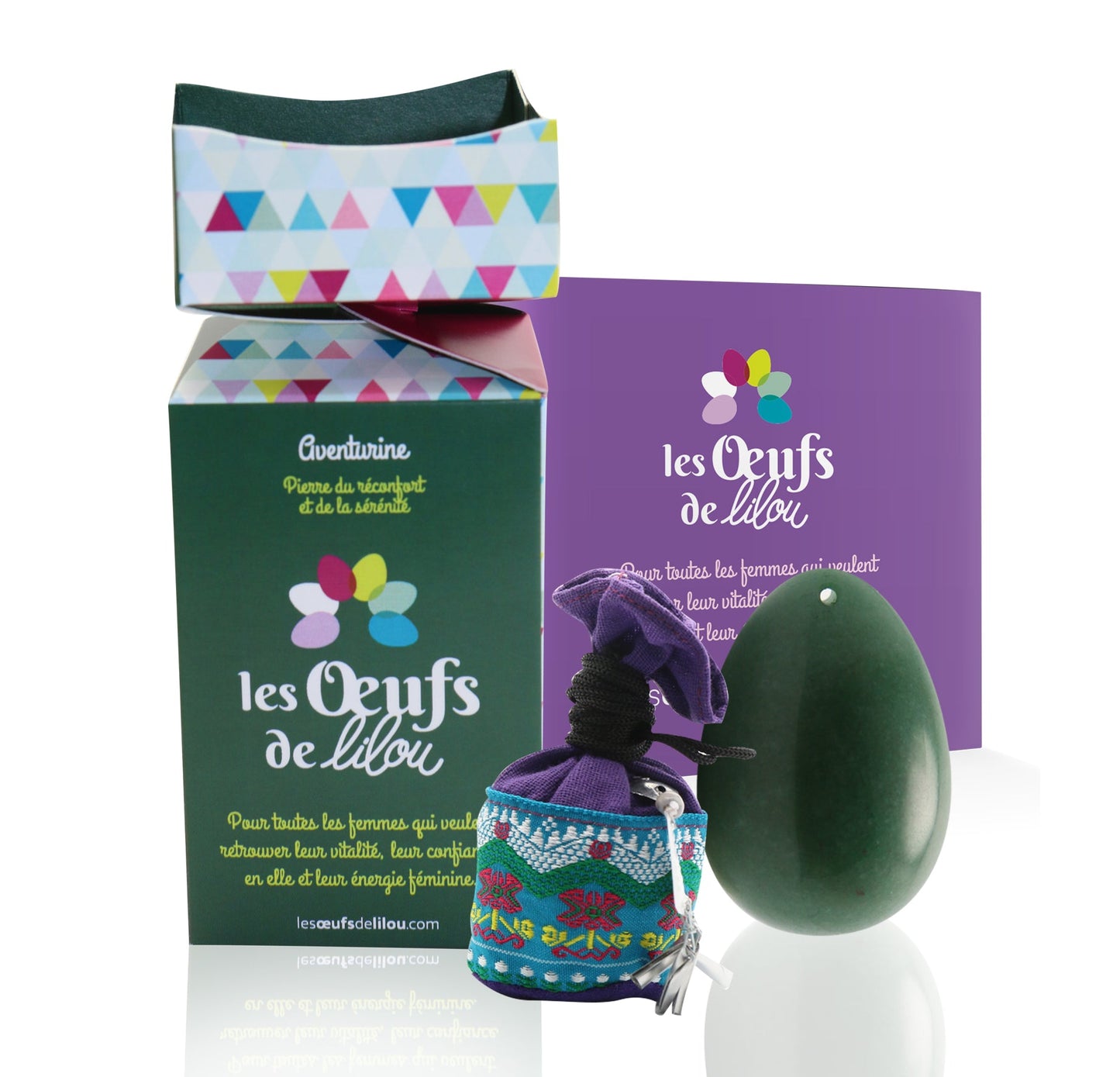 Kit complet Œuf de Yoni Aventurine GRAND PERCÉ, pour les Mamans en Quête d’Équilibre 🎁Offre spéciale