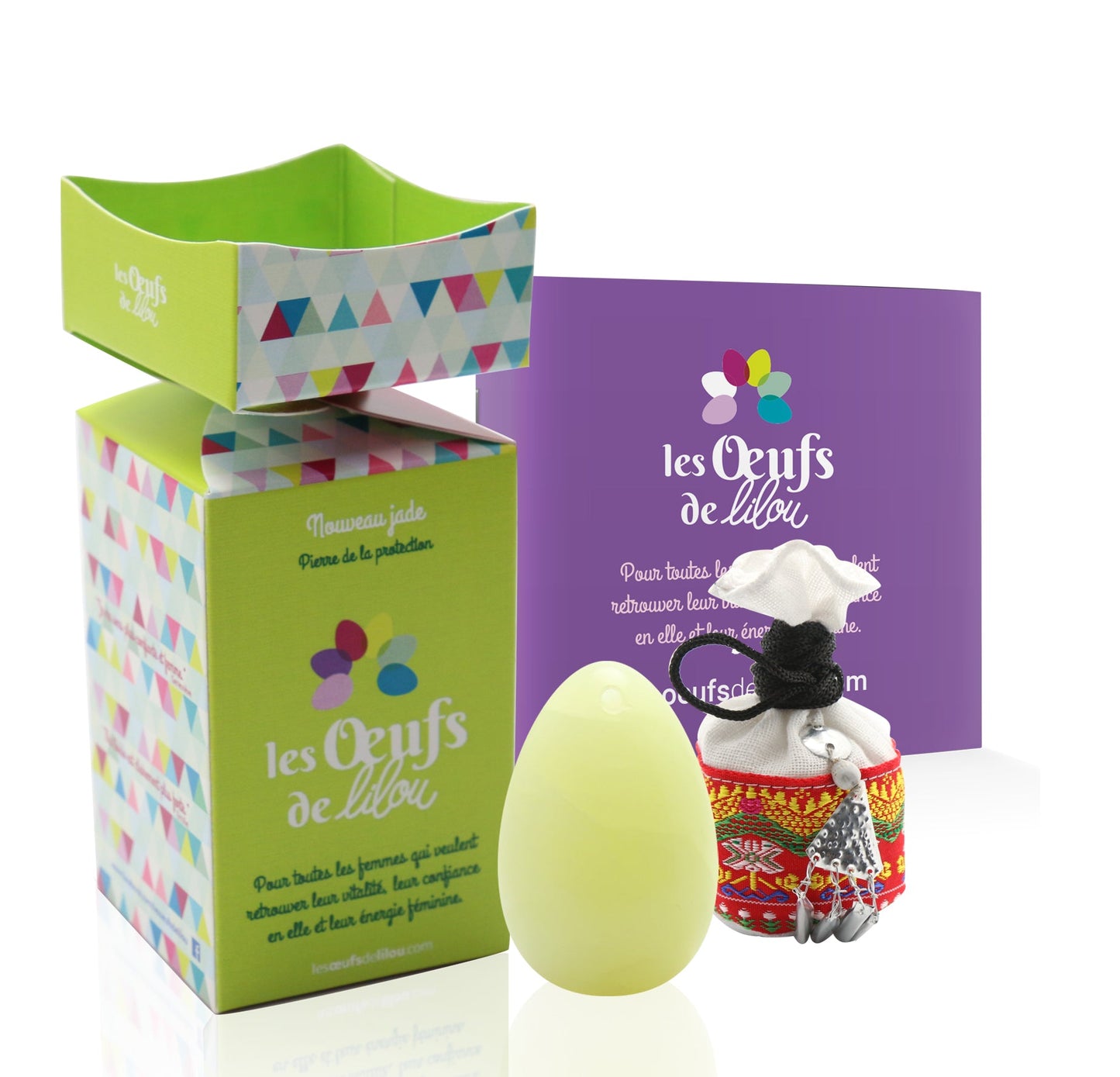 Kit complet Œuf de Yoni Nouveau jade MOYEN PERCÉ : Puissance et Équilibre pour les Jeunes Femmes 🎁Offre spéciale