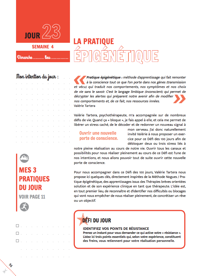 PACK Cahier d'exercices du Défi des 100 jours pour TROUVER SA MISSION DE VIE  + Carnet de notes + 100 cartes Arc-en-ciel