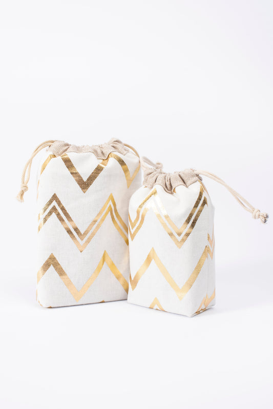 Pochette "EGYPTIENNE" BLANC pour cartes (2 tailles)