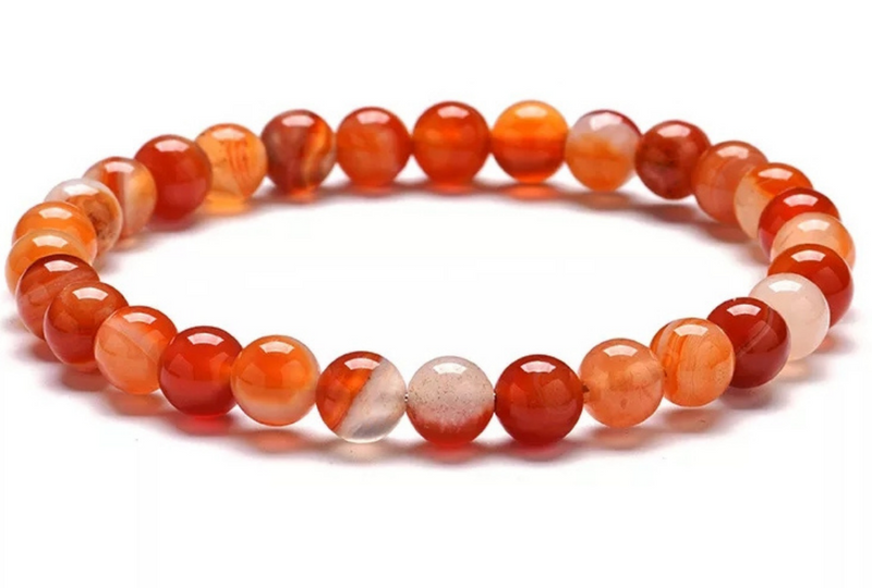 3 Bracelets en pierre : 1 Bracelet Hématite + 1 Bracelet Cornaline + 1 Bracelet Lave Naturelle